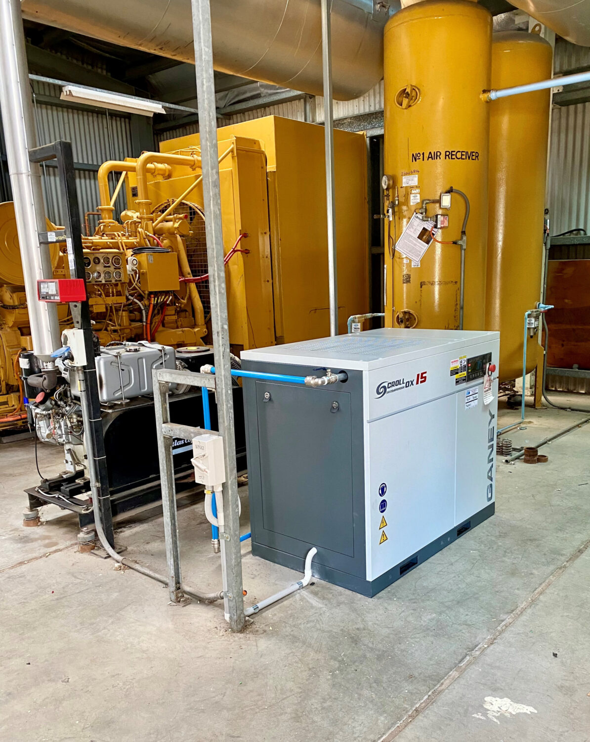 Compressed Air Services scroll air compressor servicing.